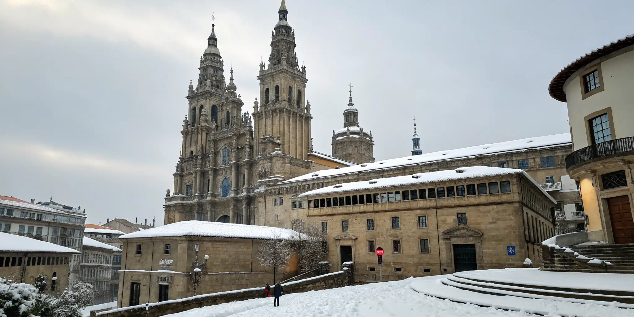 Catedral de Santiago de Compostela nevada