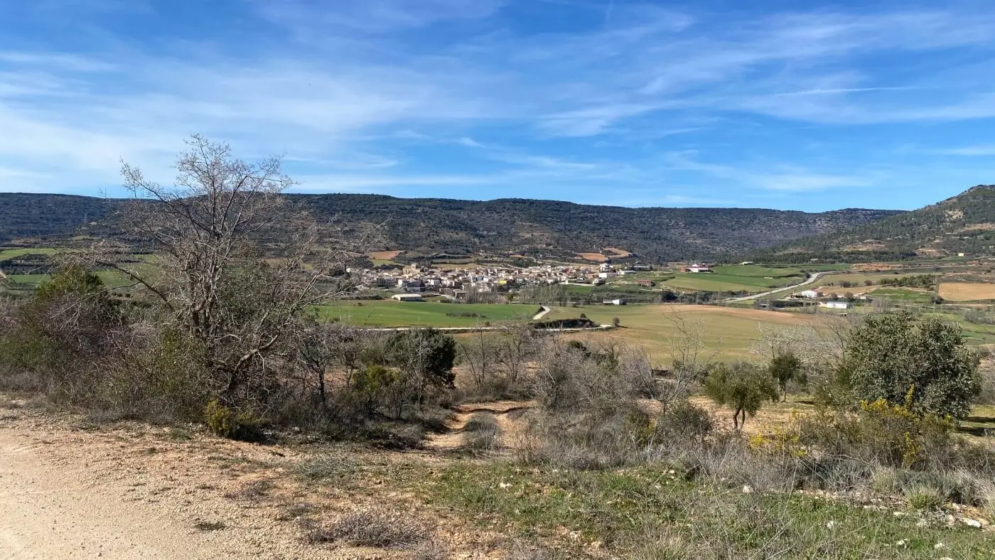 Vista panorámica de Salmerón, en la etapa 5 de la Ruta de la Lana